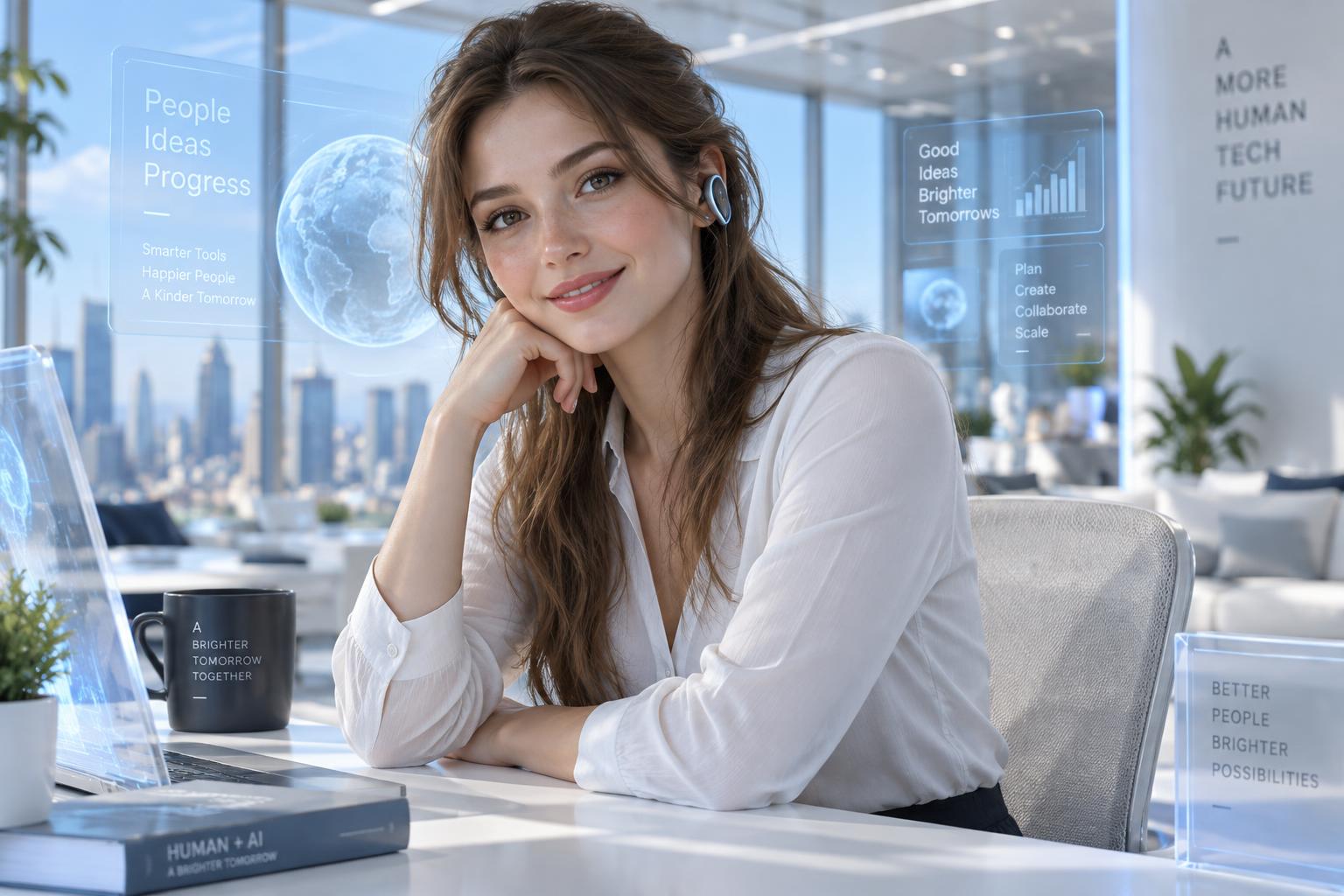 Virtual AI secretary answering calls for a business